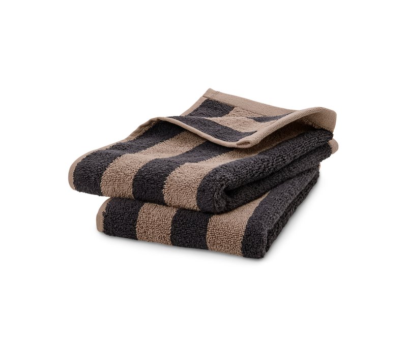 Tchibo - 2 hochwertige Gästehandtücher - schwarz