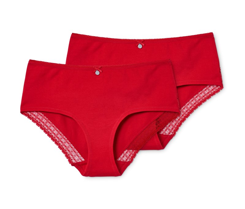 Tchibo - 2 Pantys - Damen - Gr. XL - rot