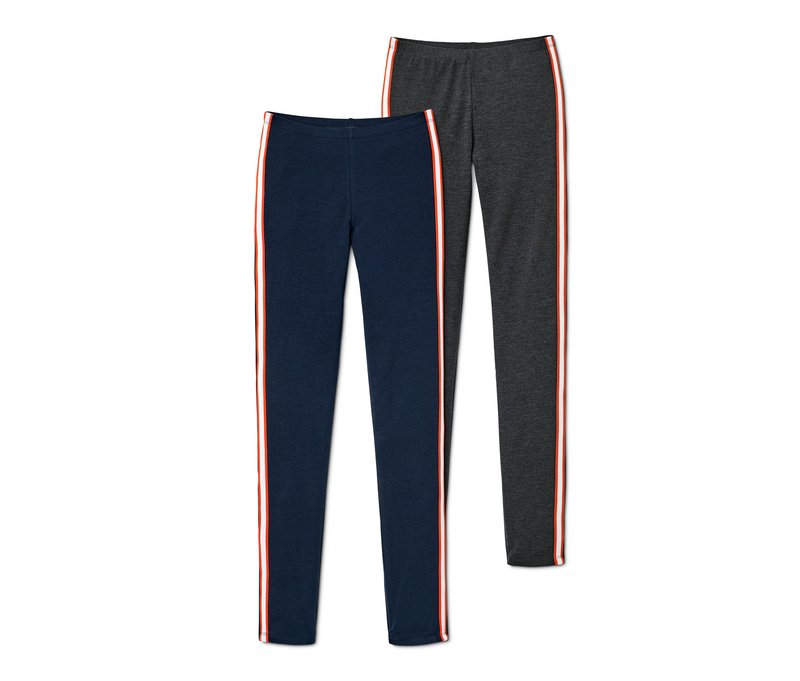 Tchibo - 2 Leggings - Mädchen - Gr. 134/140 - dunkelblau