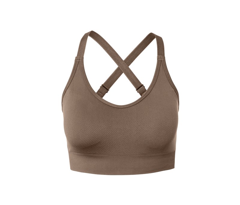 Tchibo - Seamless-Sportbustier - Damen - Gr. XS - braun