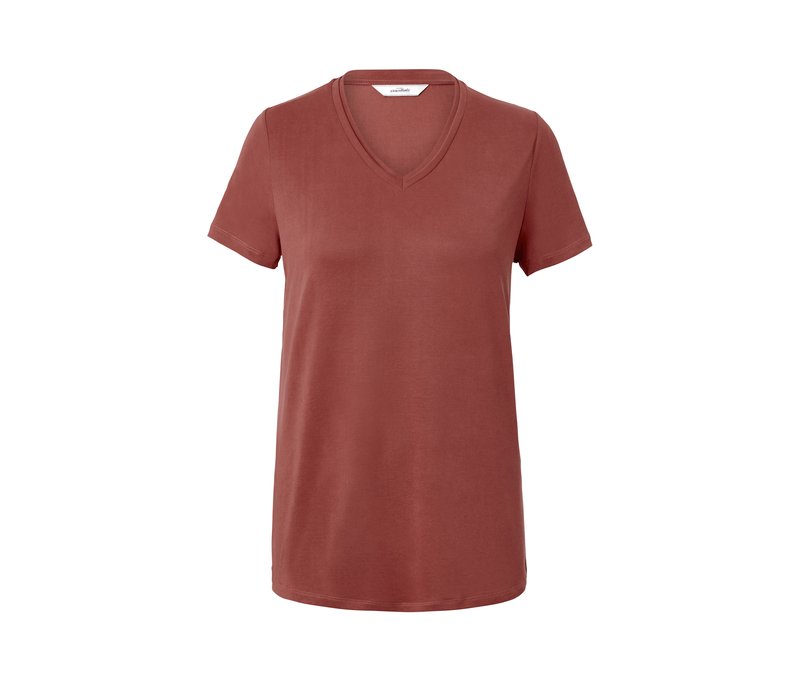 Tchibo - T-Shirt - Damen - Gr. L - rostrot