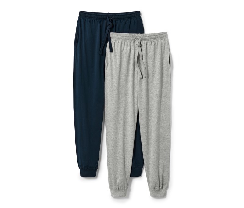 Tchibo - 2 Pyjamahosen - Herren - Gr. S - dunkelblau