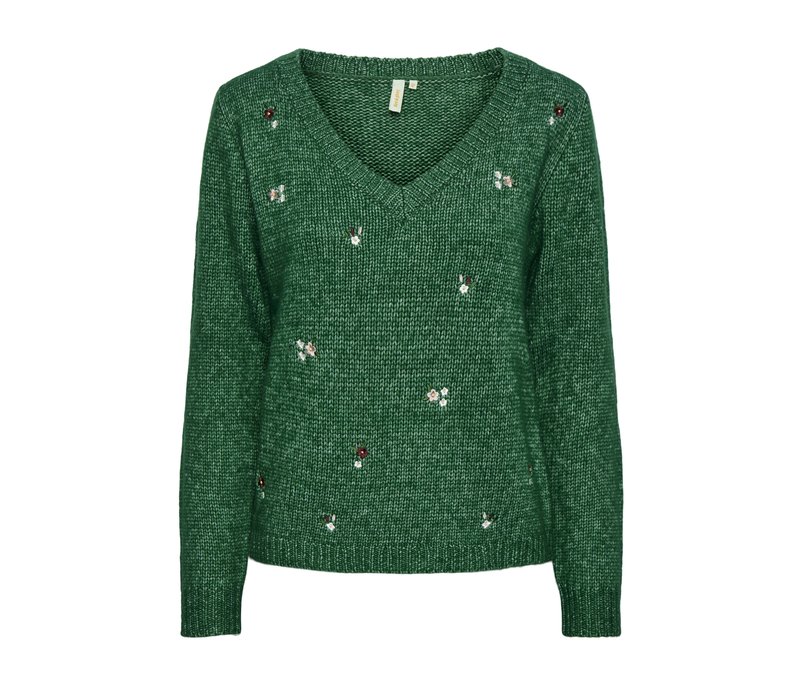 Tchibo - Grobstrick-Pullover - Damen - Gr. L - grün