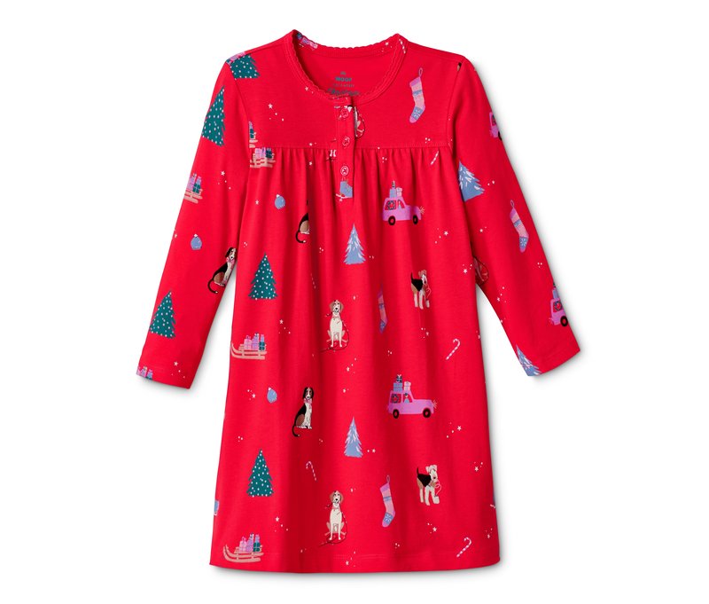 Tchibo - Nachthemd - Mädchen - Gr. 98/104 - rot/print