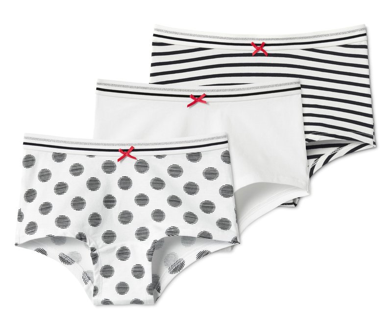 Tchibo - 3 Mädchen-Pantys - Mädchen - Gr. 170/176 - schwarz/gepunktet