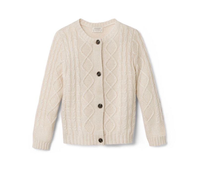 Tchibo - Strickjacke mit RWS-zertifizierter Wolle - Herren - Gr. 110/116 - beige