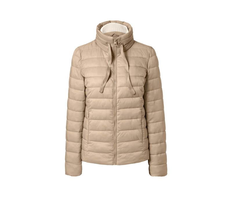 Tchibo - Steppjacke mit Strickkragen - Damen - Gr. 42 - beige