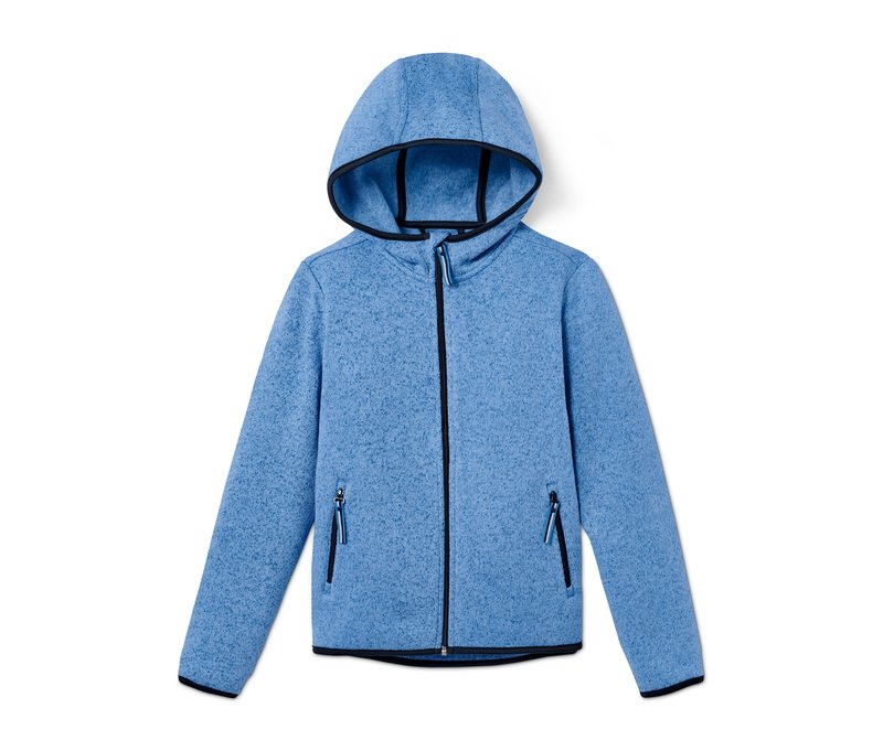 Tchibo - Strickfleece-Jacke - Herren - Gr. 146/152 - hellblau