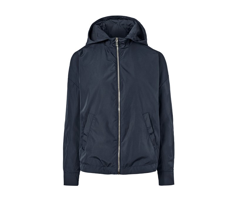 Tchibo - Kurzer Parka mit Kapuze - Damen - Gr. 38 - dunkelblau