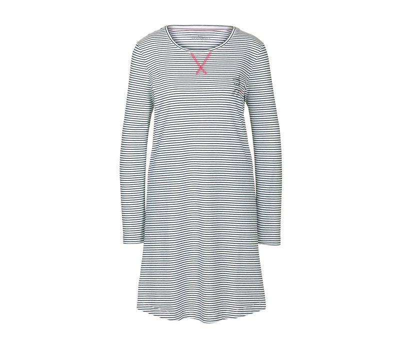 Tchibo - Nachthemd - Damen - Gr. S - dunkelblau/gestreift