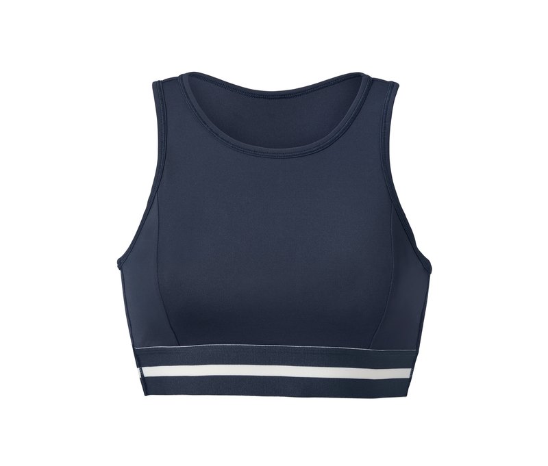 Tchibo - Sport-Bustier »Long Line« - Damen - Gr. S - blau
