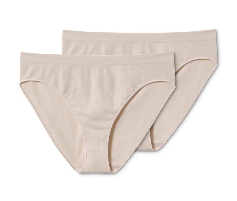 Tchibo - 2 Seamless-Slips - Damen - Gr. XS - creme