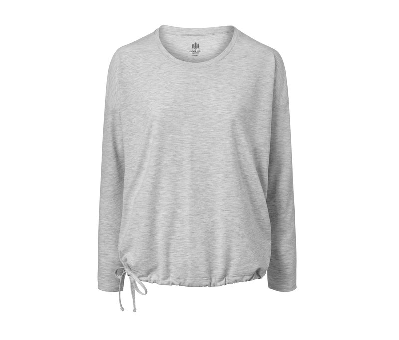 Tchibo - Langarm-Funktionsshirt - Damen - Gr. XL - hellgrau