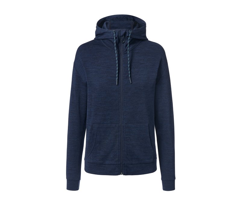 Tchibo - Kapuzenjacke mit Merinowolle - Damen - Gr. XS - blau