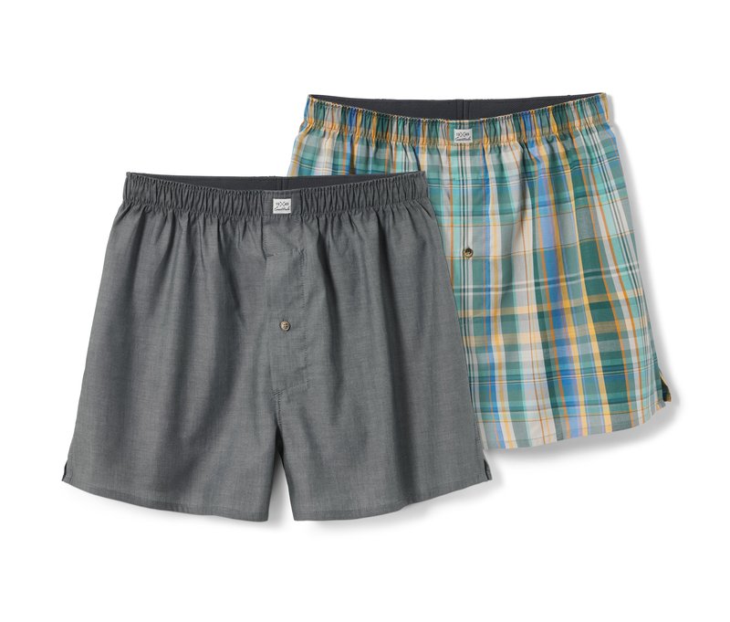 Tchibo - 2 Web-Boxershorts - Herren - Gr. M/5 - anthrazit/kariert