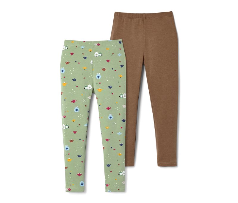 Tchibo - 2 Leggings - Herren - Gr. 122/128 - grün/print