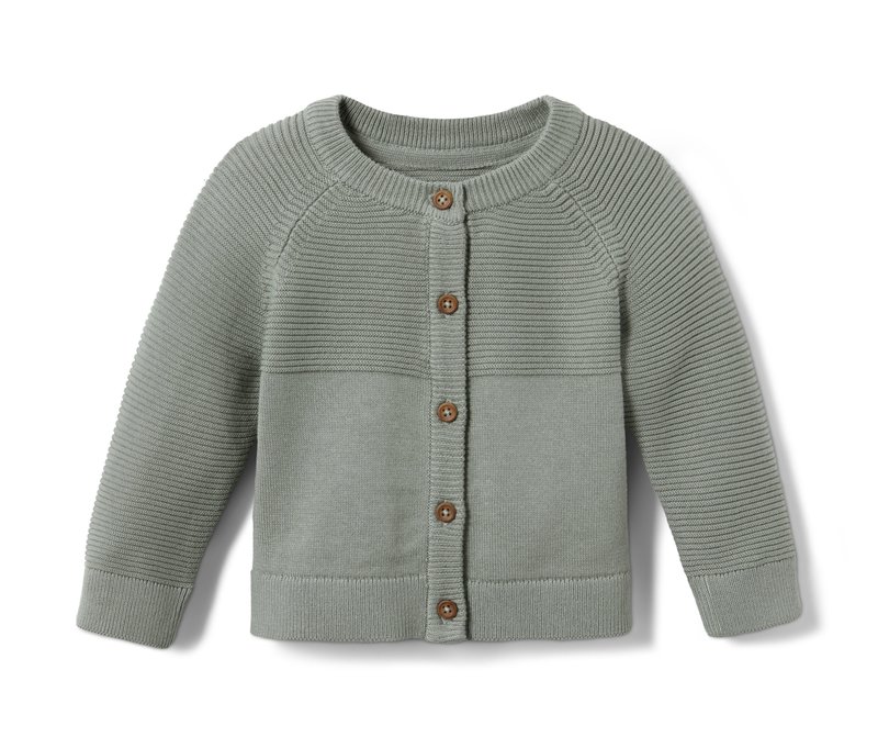 Tchibo - Strickjacke - Mädchen - Gr. 86/92 - olivgrün