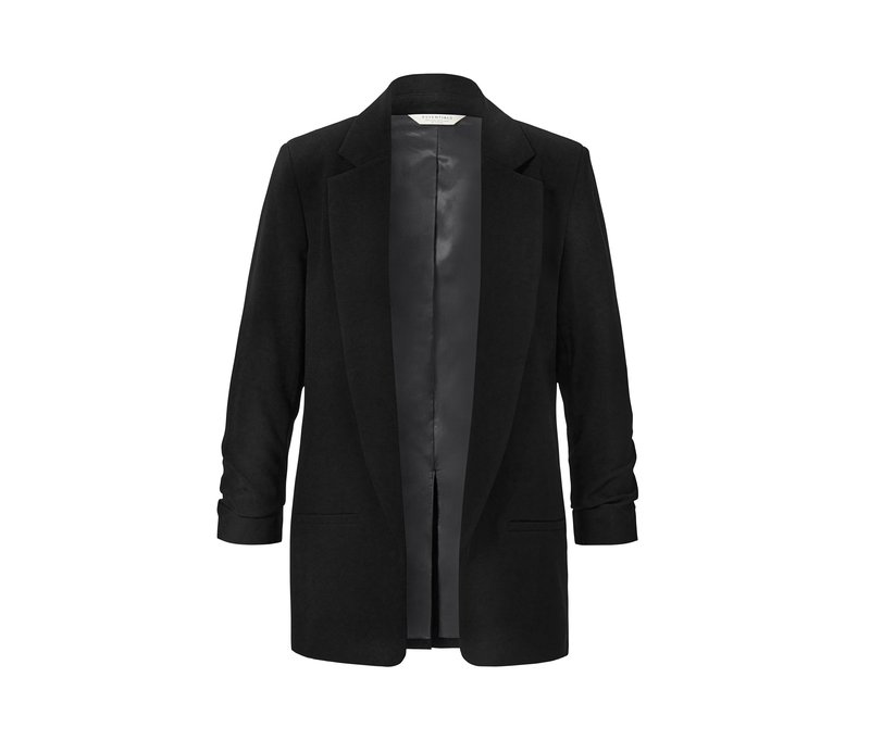 Tchibo - Blazer mit gerafften Ärmeln - Damen - Gr. 38 - schwarz