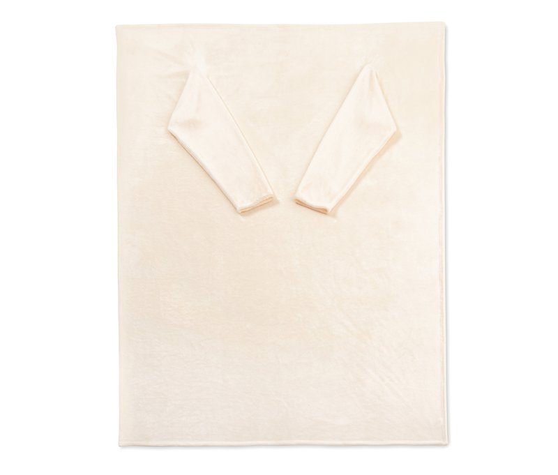 Tchibo - Kuscheldecke mit integrierten Ärmeln - creme