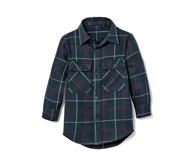 Tchibo - Kinder-Flanellhemd - Jungen - Gr. 134/140 - dunkelblau/kariert