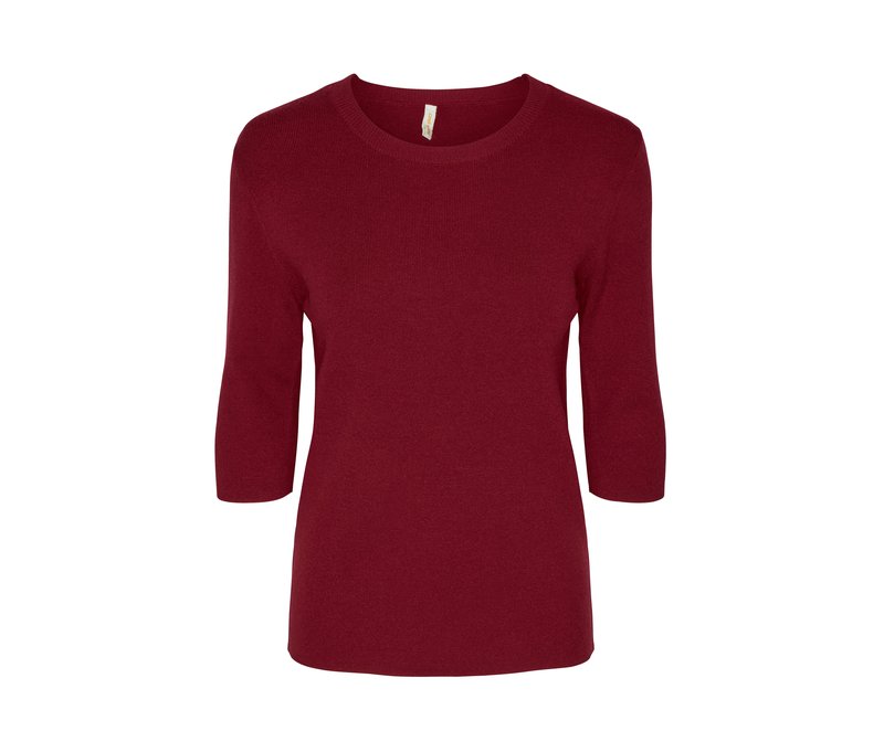 Tchibo - Feinstrickshirt - Damen - Gr. L - weinrot