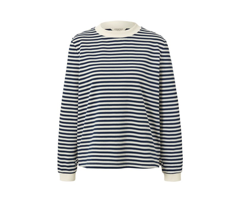 Tchibo - Gestreiftes Sweatshirt - Damen - Gr. L - dunkelblau/gestreift