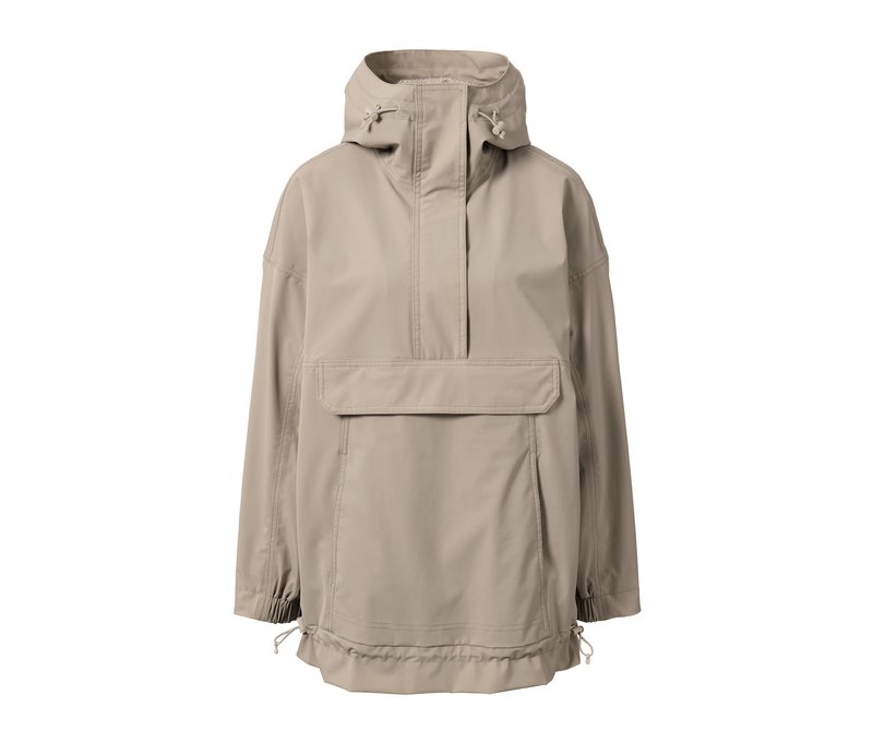 Tchibo - Oversized-Funktionsregenjacke - Damen - Gr. 38 - grau-beige
