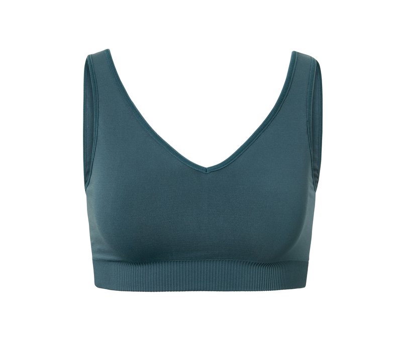 Tchibo - Seamless-Sport-Bustier - Damen - Gr. M - smaragdgrün