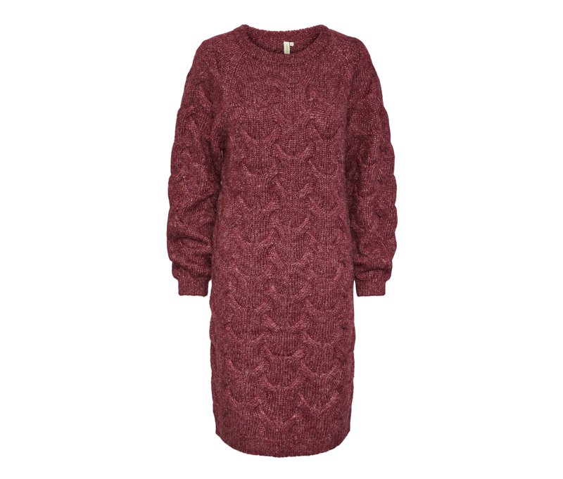 Tchibo - Grobstrick-Kleid - Damen - Gr. XS - weinrot