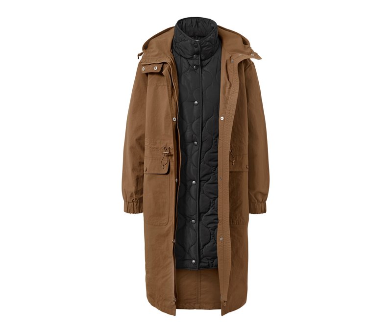 Tchibo - Parka mit Weste - Damen - Gr. 42 - schwarz