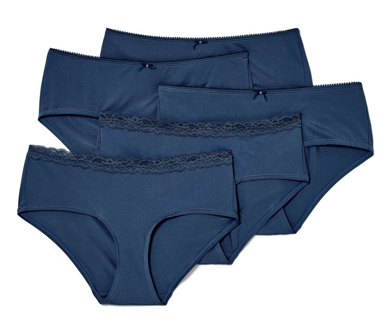 Tchibo - 5 Pantys - Damen - Gr. S - blau