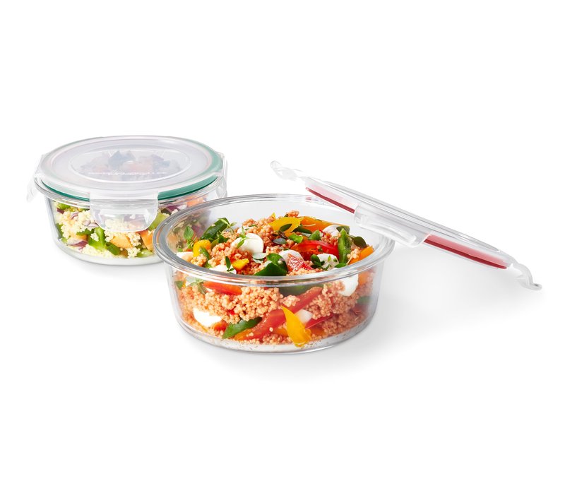 Tchibo - 2 Glas-Auflaufformen mit Deckel - grün