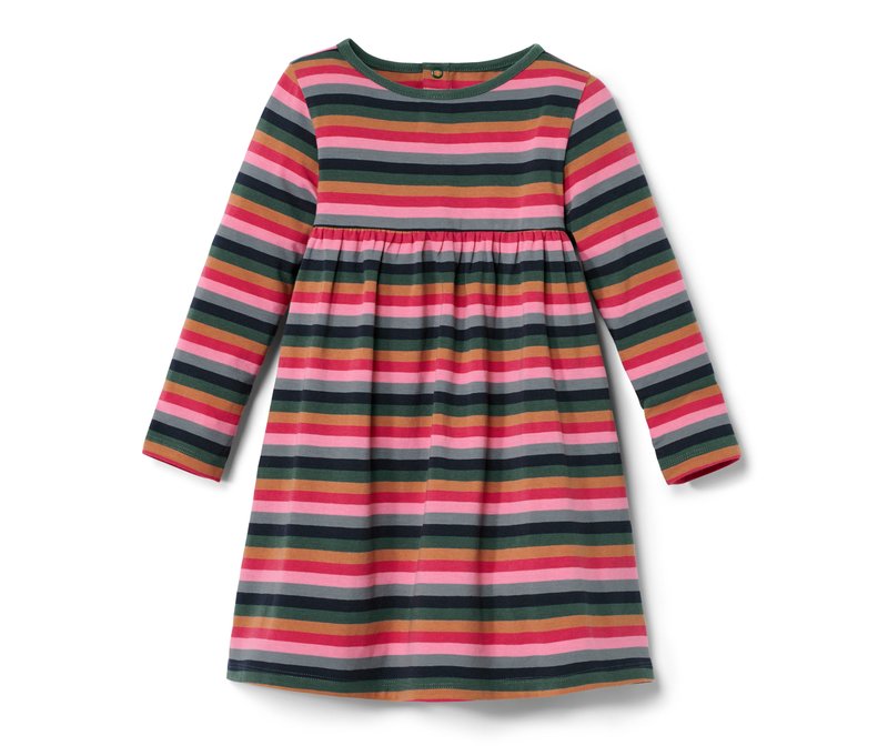 Tchibo - Kleinkind-Jerseykleid - Mädchen - Gr. 110/116 - mehrfarbig/gestreift
