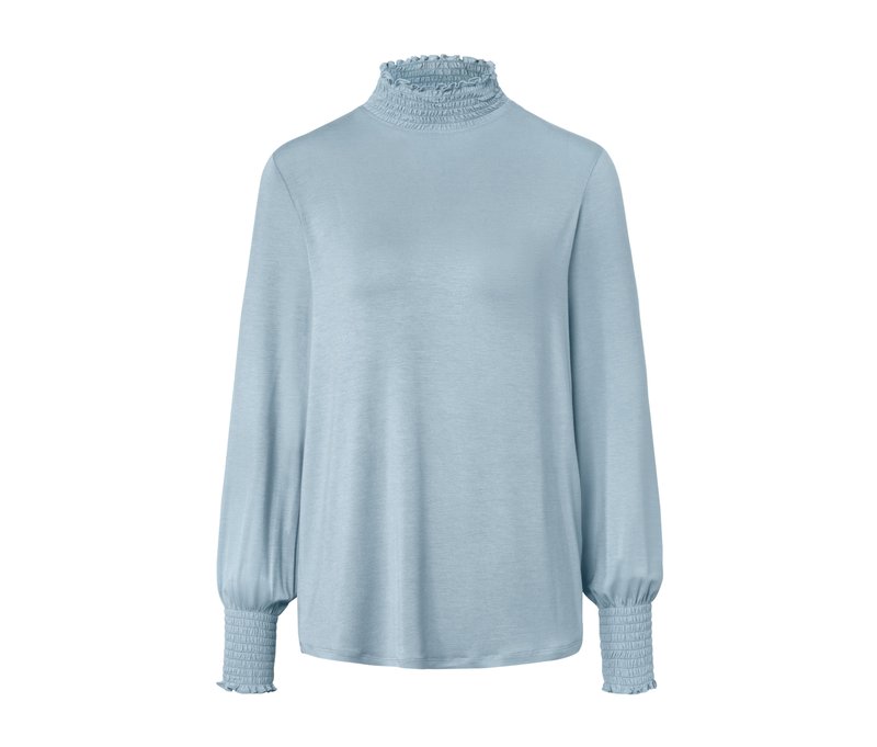 Tchibo - Blusenshirt mit Stehkragen - Damen - Gr. S - blau