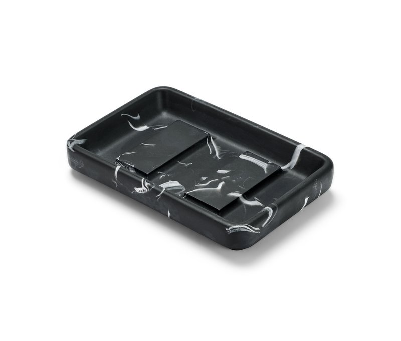 Tchibo - Marmorierte Seifenschale - dunkelgrau