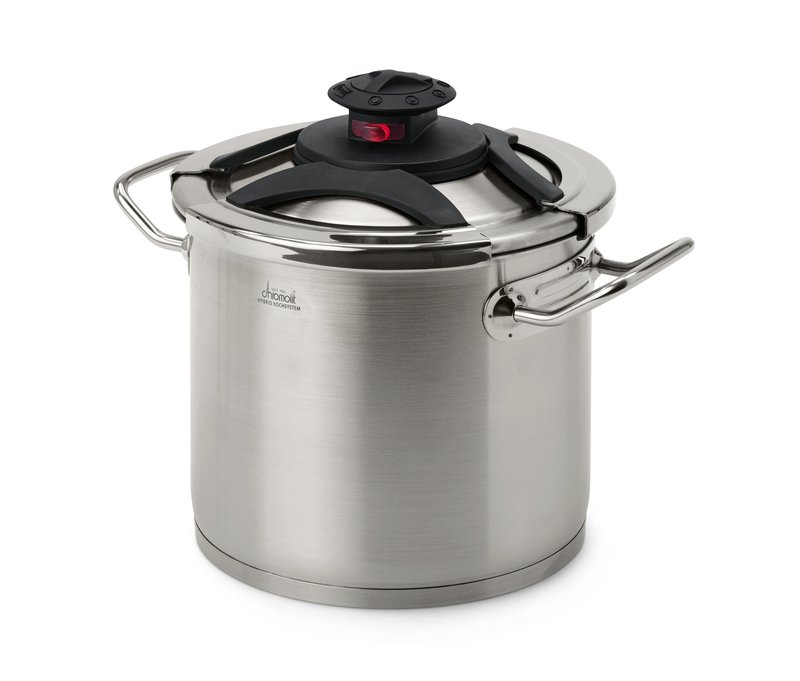 Tchibo - Chromolit Hybrid-Kochtopf - silber