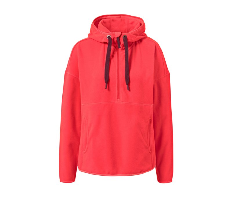 Tchibo - Kapuzen-Fleecepullover - Damen - Gr. XL - rot