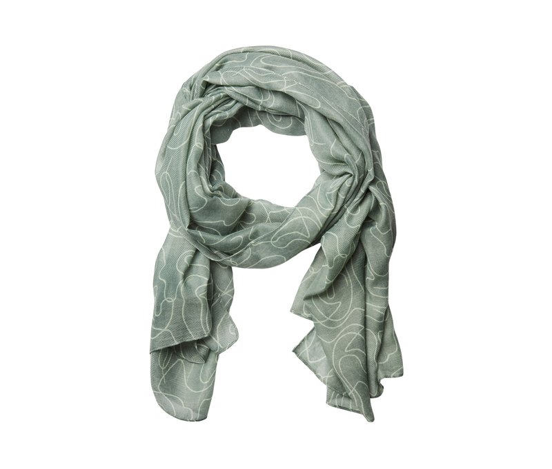 Tchibo - Webschal mit Print - hellgrün