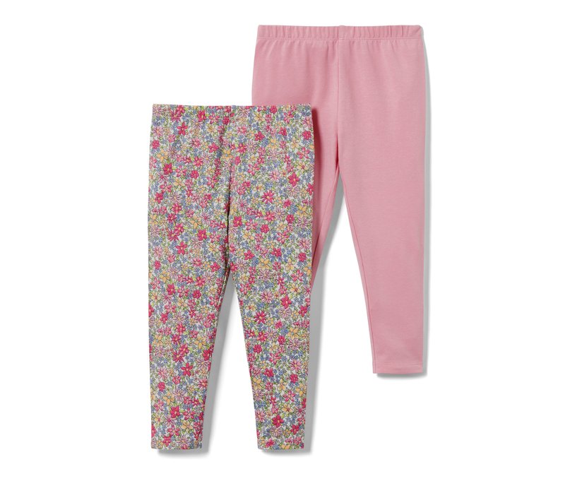 Tchibo - 2 Kleinkind-Leggings - Mädchen - Gr. 98/104 - rosa