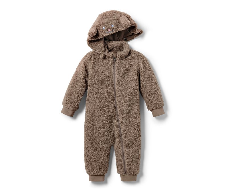 Tchibo - Baby-Teddyfleece-Overall - Baby - Gr. 74/80 - braun