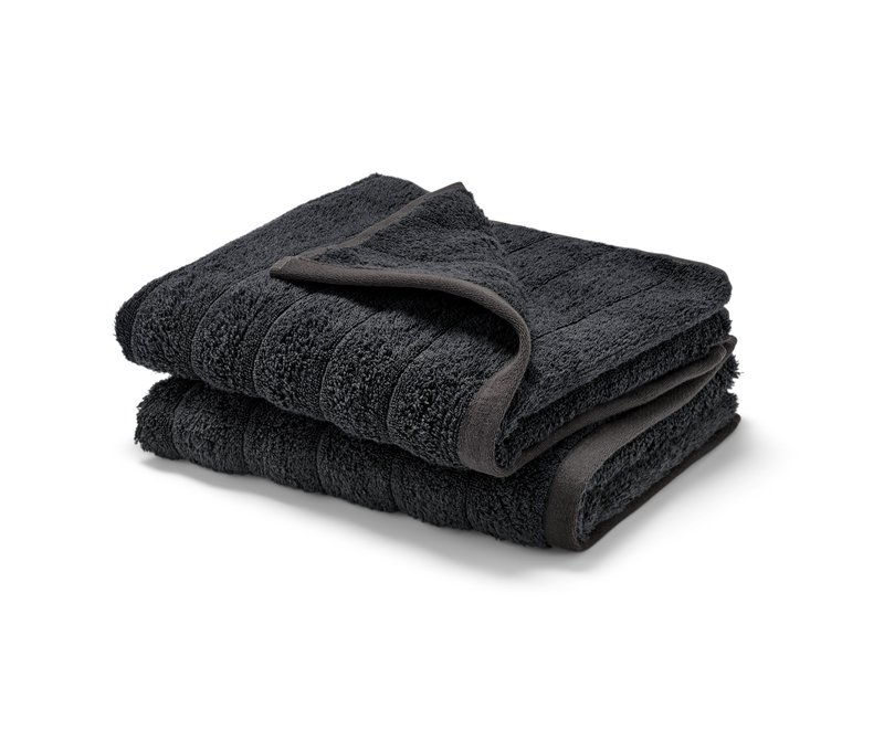 Tchibo - 2 Premium-Handtücher - schwarz