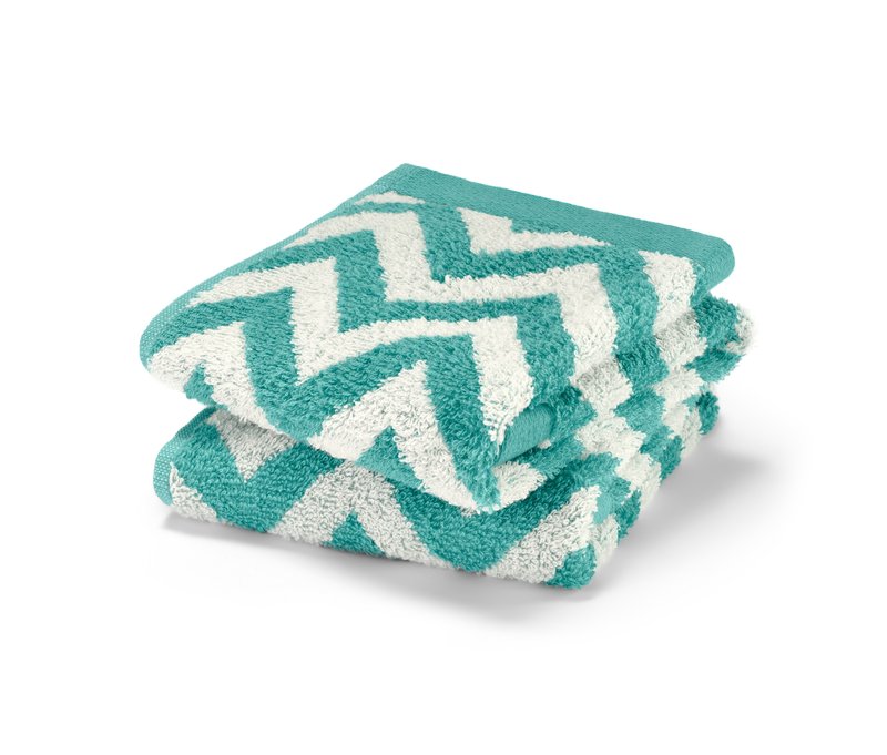 Tchibo - 2 Gästehandtücher - türkis