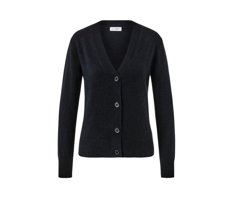 Tchibo - Feinstrick-Cardigan mit Cashmere - Damen - Gr. L - schwarz