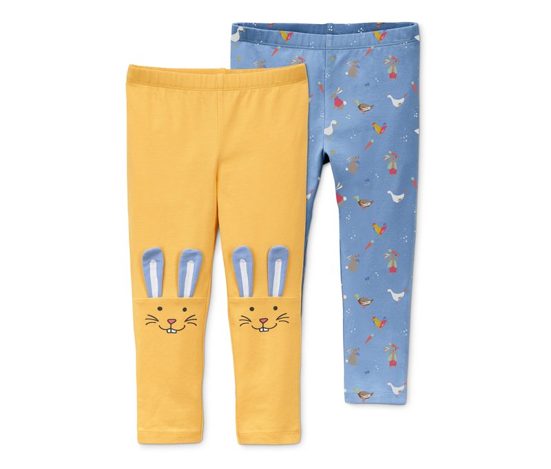 Tchibo - 2 Leggings - Mädchen - Gr. 110/116 - blau