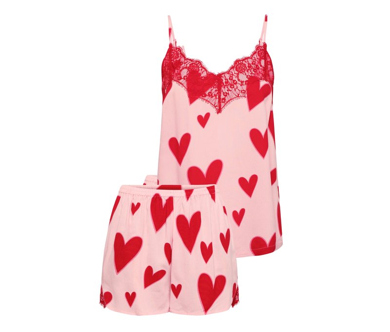 Tchibo - Shorty-Pyjama - Damen - Gr. 40 - rot