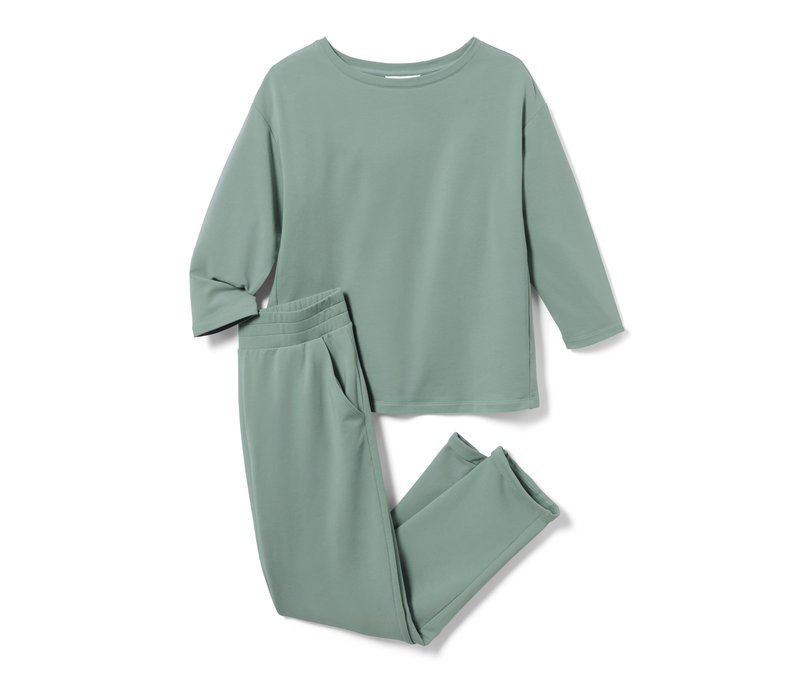 Tchibo - Loungewear-Anzug - Damen - Gr. XL - grün