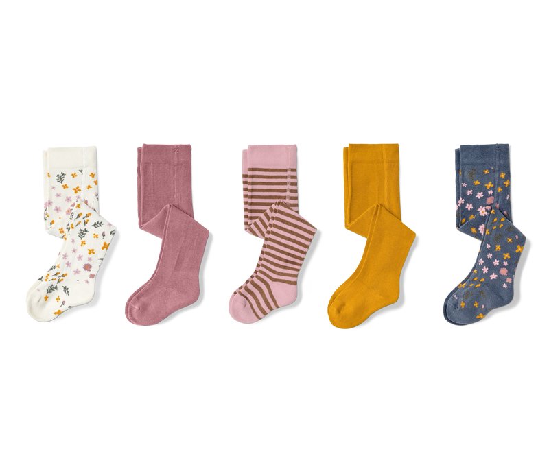 Tchibo - 5 Paar Strumpfhosen - Mädchen - Gr. 98/104 - blau