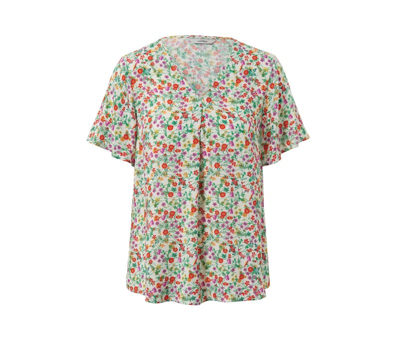 Tchibo - Bluse mit Print - Damen - Gr. 42 - mehrfarbig/geblümt