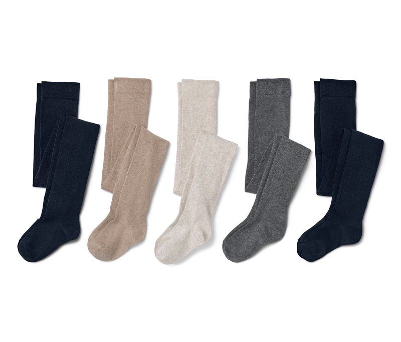 Tchibo - 5 Paar Strumpfhosen - Gr. 134/140 - dunkelblau