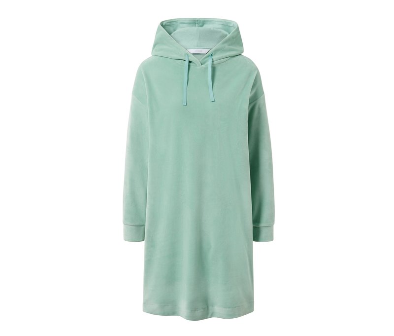 Tchibo - Nicki Loungewear-Kleid - Damen - Gr. M - grün